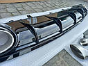 Дифузор заднього бампера Audi A7 2015+ стиль Audi RS7 Black Edition (для стандартного бампера, не S-line), фото 5