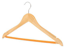 Вішалка для одягу дерев'яна Eco Fabric (Еко Фабрик) 44.5 см, 3 шт (EF-03NPT)