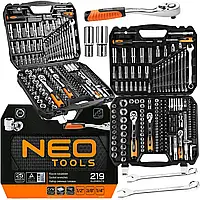 Набір інструментів NEO TOOLS 08671 219 елементів. Набір ключів для авто та дому. Професійні інструменти НЕО