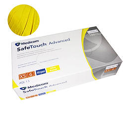 Рукавички Medicom SafeTouch Advanced без пудри 100 шт., XS (жовті), 3.8 грама