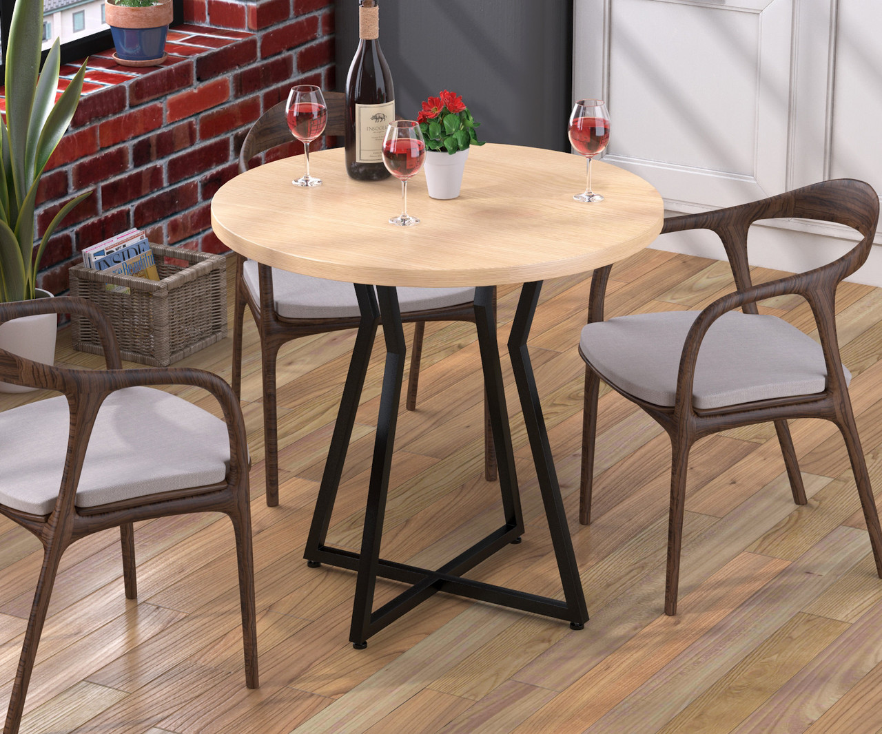 Круглий стіл Кейтлін Loft Design Дуб Борас