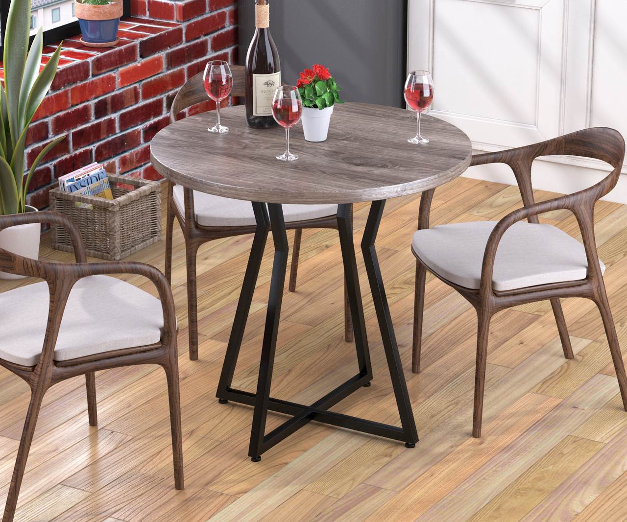 Круглий стіл Кейтлін Loft Design Дуб Палена