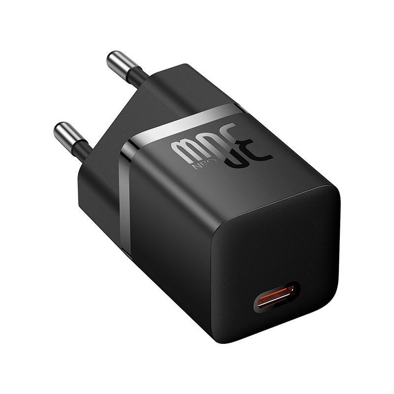 Зарядний пристрій Type C Baseus CCGN070401 Type-C QC 30W Black, фото 1