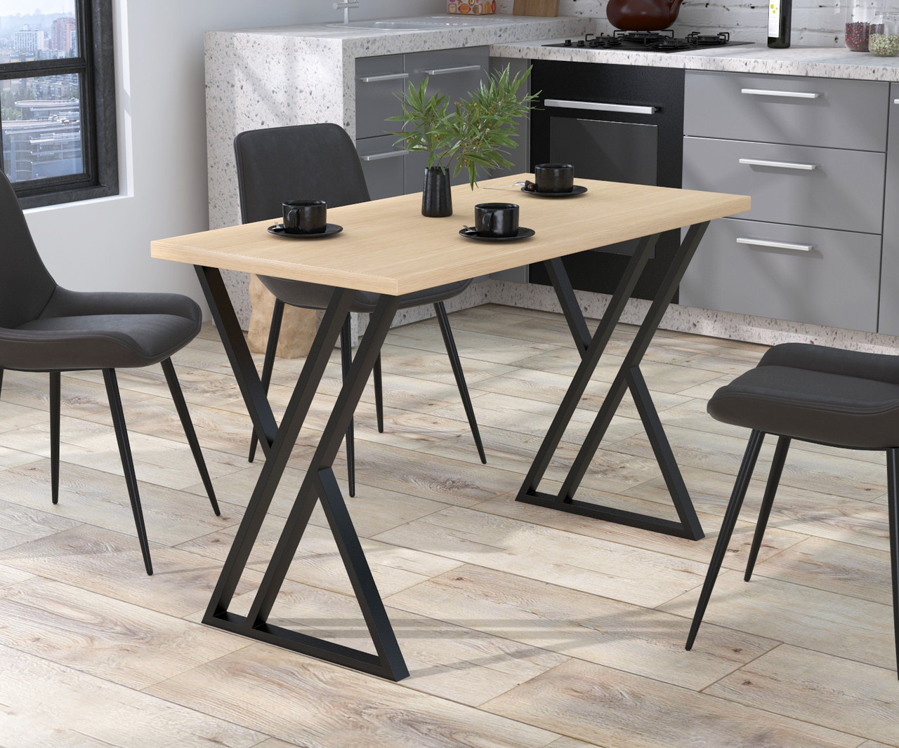 Стіл обідній Волес Loft Design Дуб Борас