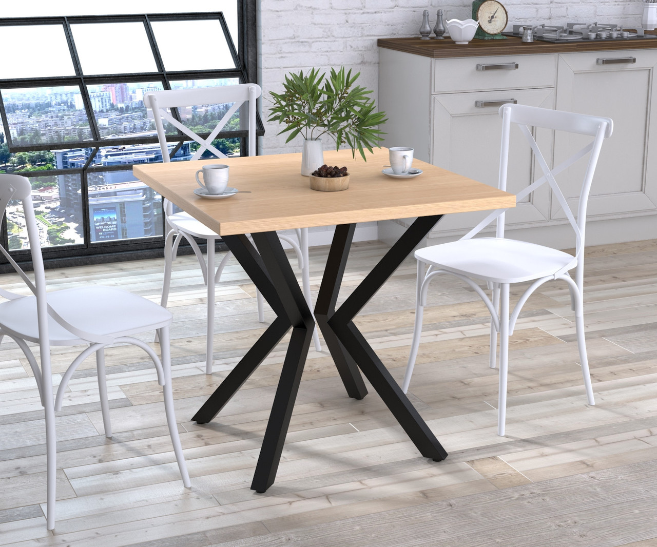 Стіл обідній Кубра Loft Design Дуб Борас