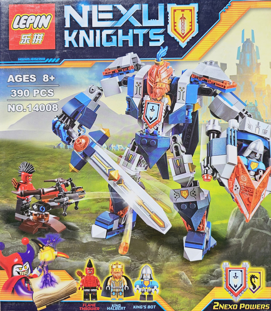 Дитячий блочний конструктор Lepin Nexo Knights "Лицарська битва" 390 деталей || Конструктор для дітей