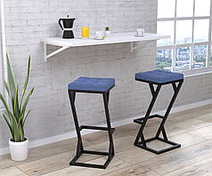 Стілець барний BS-2 soft Синій