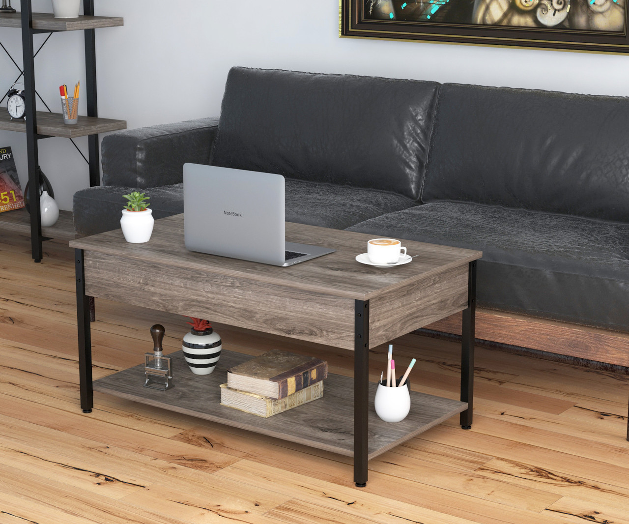 Журнальний столик L-5 slider Дуб Палена