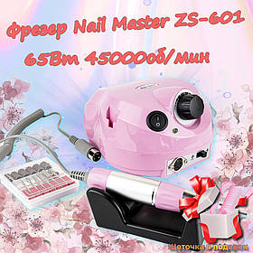 Фрейзер машинка для манікюру Nail Master 202 65 W 45000 потужний професійний манікюрний фрезер апарат фрези Nail Drill pro zs 601