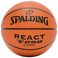 Мяч баскетбольный Spalding REACT TF-250 оранжевый размер 7 76801Z