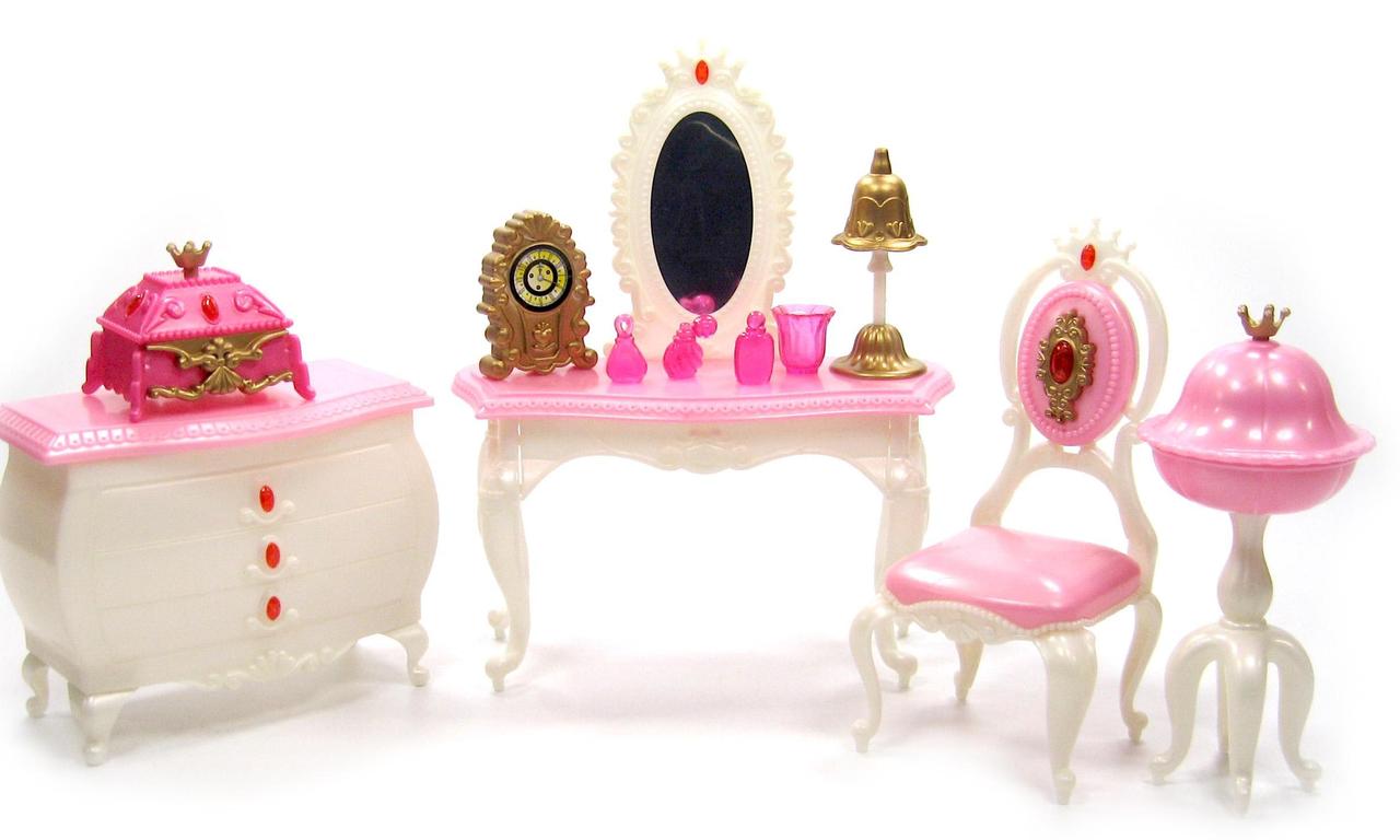 Меблі для ляльок Барбі Гримерна з комодом, трюмо та аксесуарами 1208