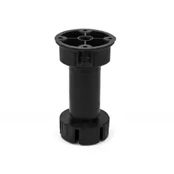 Ніжка меблева F3M DPA60 H-60-80 з регулюванням чорна