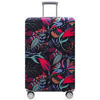 Чехол для дорожного чемодана на чемодан защитный 25-28" L, Цветы