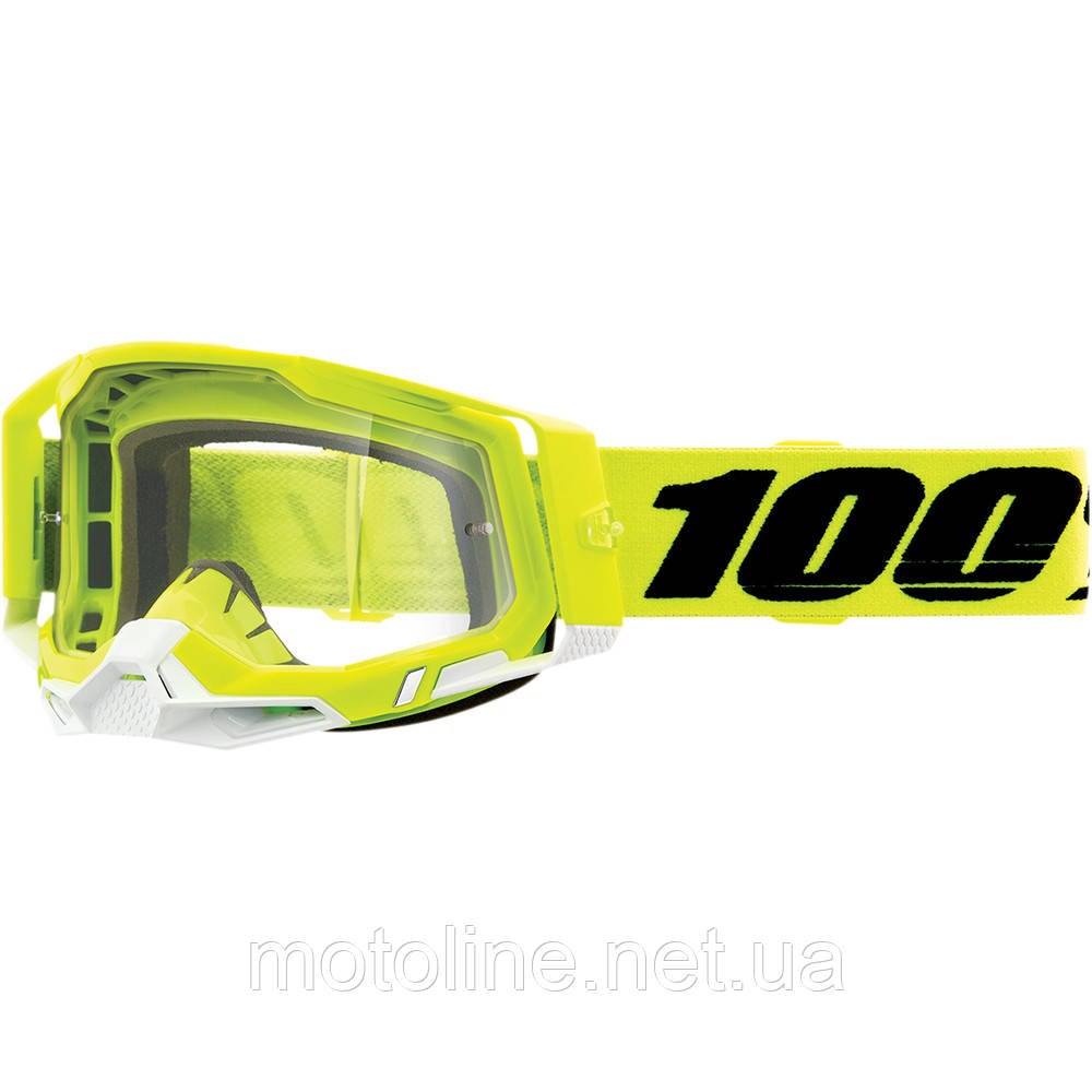 Окуляри 100% Racecraft 2, жовті, прозора лінза