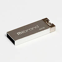 USB Флешка на 64 Гб | Флеш-накопитель Mibrand USB2.0 Сhameleon 64GB Silver | Флешка-брелок