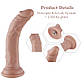 Реалістичний фалоімітатор для секс-машин Hismith 7.5″ Flexible Silicone Dildo, система KlicLok, 19х3,5 см., фото 4