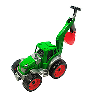 Игрушечный трактор с ковшом 3435TXK детали подвижные (Зеленый)