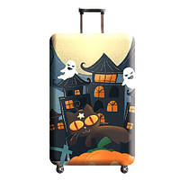 Чехол для дорожного чемодана на чемодан защитный 18-21" S, Хэллоуин