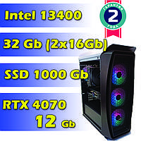 Игровой компьютер / ПК Intel i5-13400 (10 x 4.6 GHz) / 32Gb DDR4 / SSD 1000Gb / RTX 4070 12Gb
