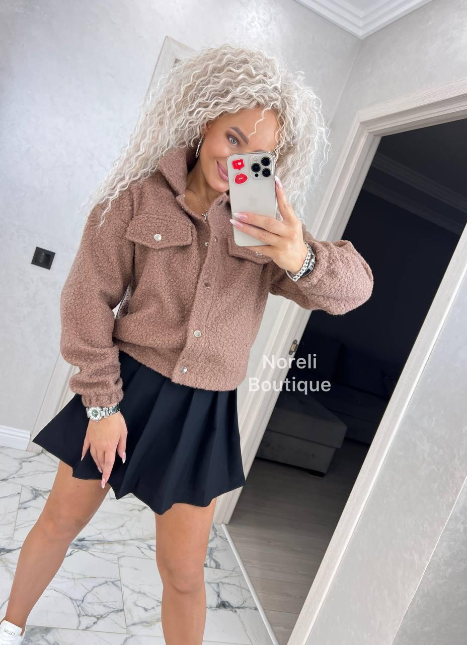 Мега крутий жіночий бомбер однотонний (Onesize 42-50), Бежевий