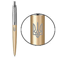 Ручка шариковая Parker JOTTER XL UKRAINE Matt Gold CT BP Трезубец 13432_T001b