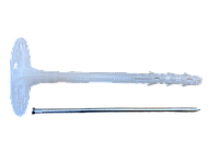 Дюбель-зонтик с металлическим гвоздем и удлиненной распорной частью 10x160 (уп.50шт.)