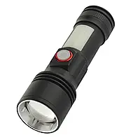 Фонарь ручной Quantum QM-FL1031 Adept 10W LED zoom + COB с USB