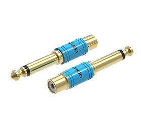 Адаптер Vention з 6.5мм на RCA 6.35мм AUX Hi-Fi Стерео Позолочений