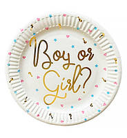 Одноразовые тарелки "Boy or girl" (10 шт.), Ø - 18 см