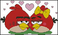 Набір для вишивання хрестиком. Розмір:  16*9 см Angry Birds