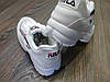 Fila Disruptor кросівки Білі зі смугою на високій підошві демісезон, фото 7
