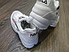 Fila Disruptor кросівки Білі зі смугою на високій підошві демісезон, фото 2