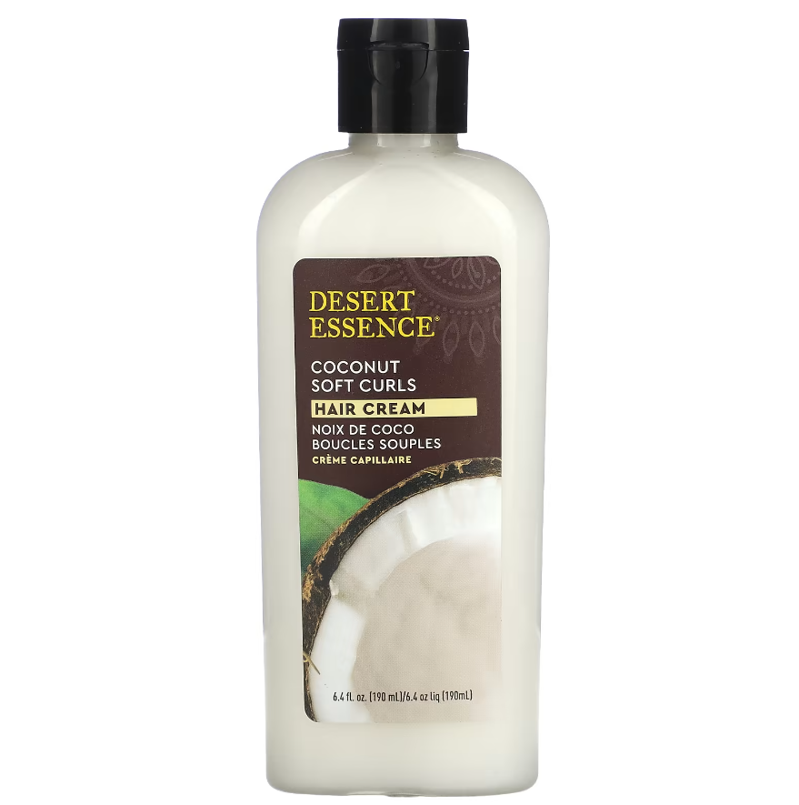 Desert Essence, Soft Curls, крем для волосся з кокосом, 190 мл