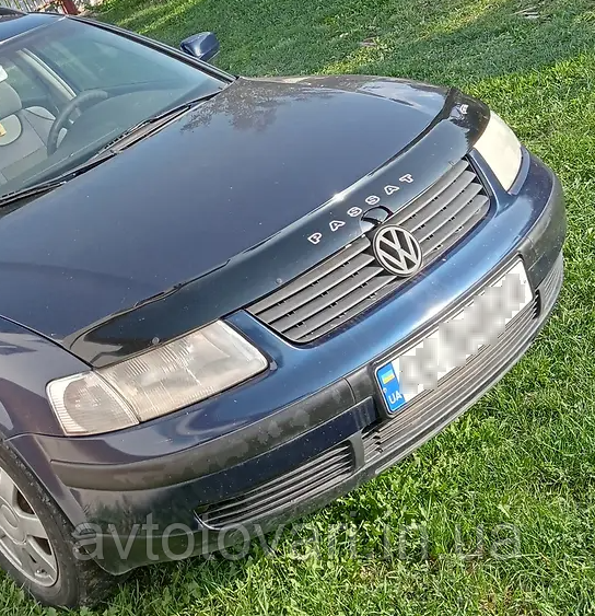 Дефлектор капота Volkswagen Passat B5 1996-2000 Мухобойка на капот Фольцваген Пассат Б5 с 1996 по 2000 - фото 5 - id-p1949354561