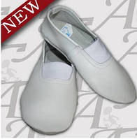 Чешки дитячі шкіряні з устілкою, білі, розміри 14-23 см (22-36 розмір взуття)