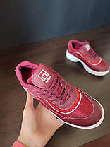 Fila Disruptor Бордові кросівки жіночі, фото 4