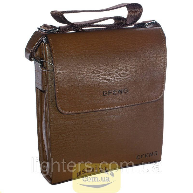 Сумка чоловіча Effeng наплічна коричнева 54177, фото 1