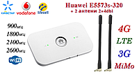 Мобільний універсальний 4G модем/роутер USB WI-FI 3G/4G LTE Huawei E5573s-320 + 2 антени 4G(LTE) 4 db