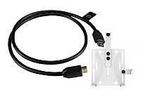 Набір для встановлення ігрової приставки - HDMI 4K v 2.0 кабель 1м та білий кронштейн PlayStation / Xbox ...