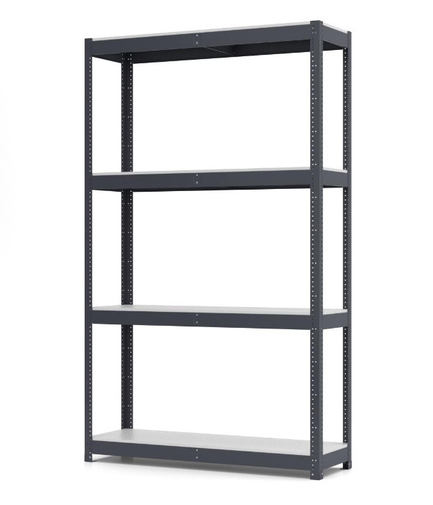 Стелаж для складу, архіву, магазину. чк-400 пофарбований ral 7024 1887*1838*460*4полиць ЛДСП, фото 1