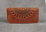 Шкіряний гаманець ручної роботи, якісний клатч-гаманець, фото 2