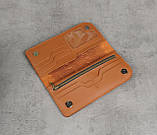 Шкіряний гаманець ручної роботи, якісний клатч-гаманець, фото 4