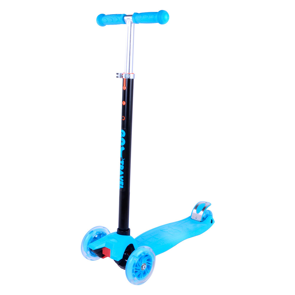 Дитячий триколісний самокат LED maxi GO Travel LS306BL синій