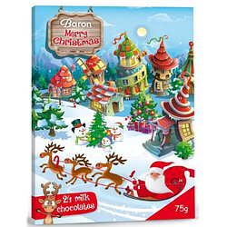 Різдвяний шоколадний адвент-календар Baron Excellent в асортименті, 75 г