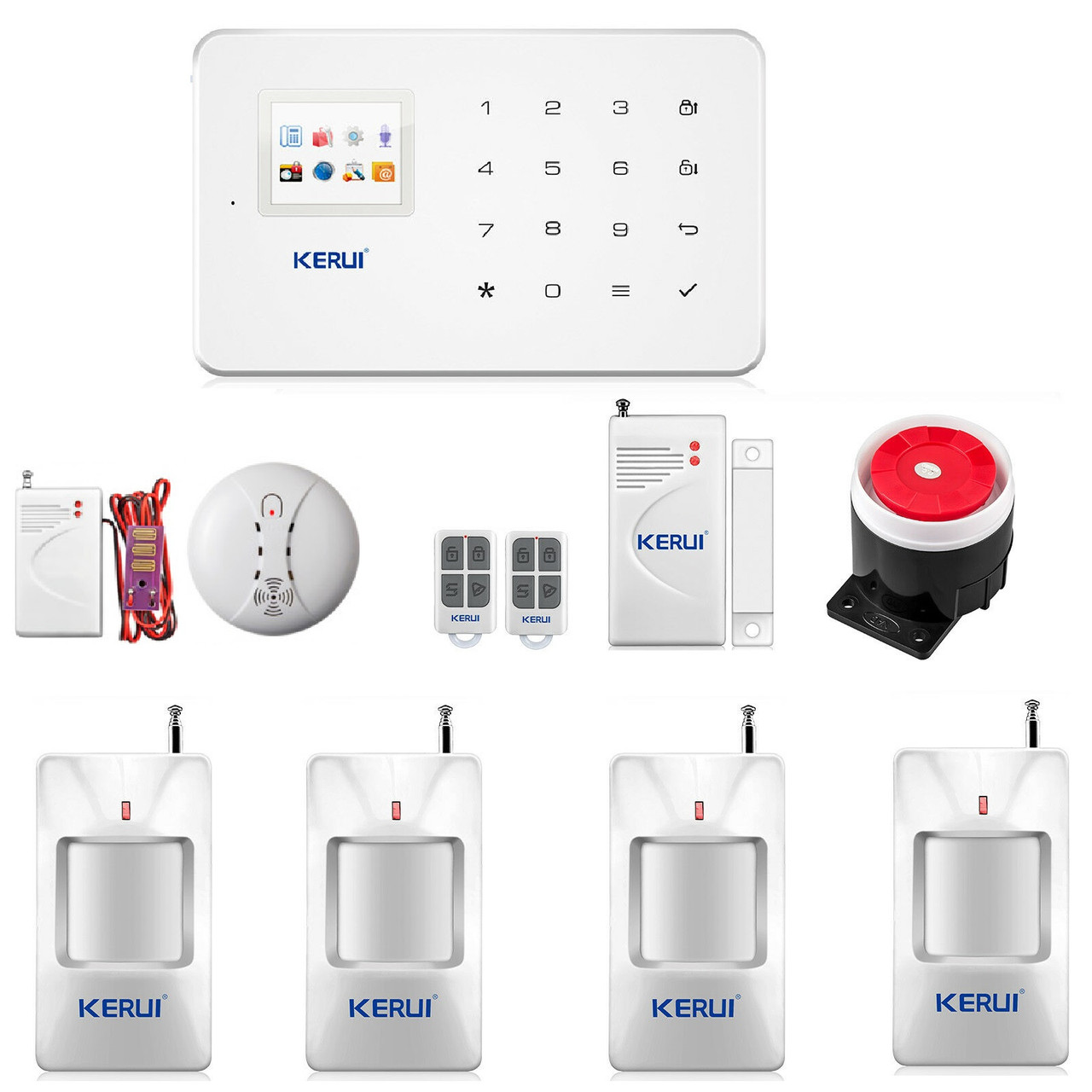GSM сигналізація Kerui G18 для 4 кімнатної квартири (GDTYDFKKD78DJJF)