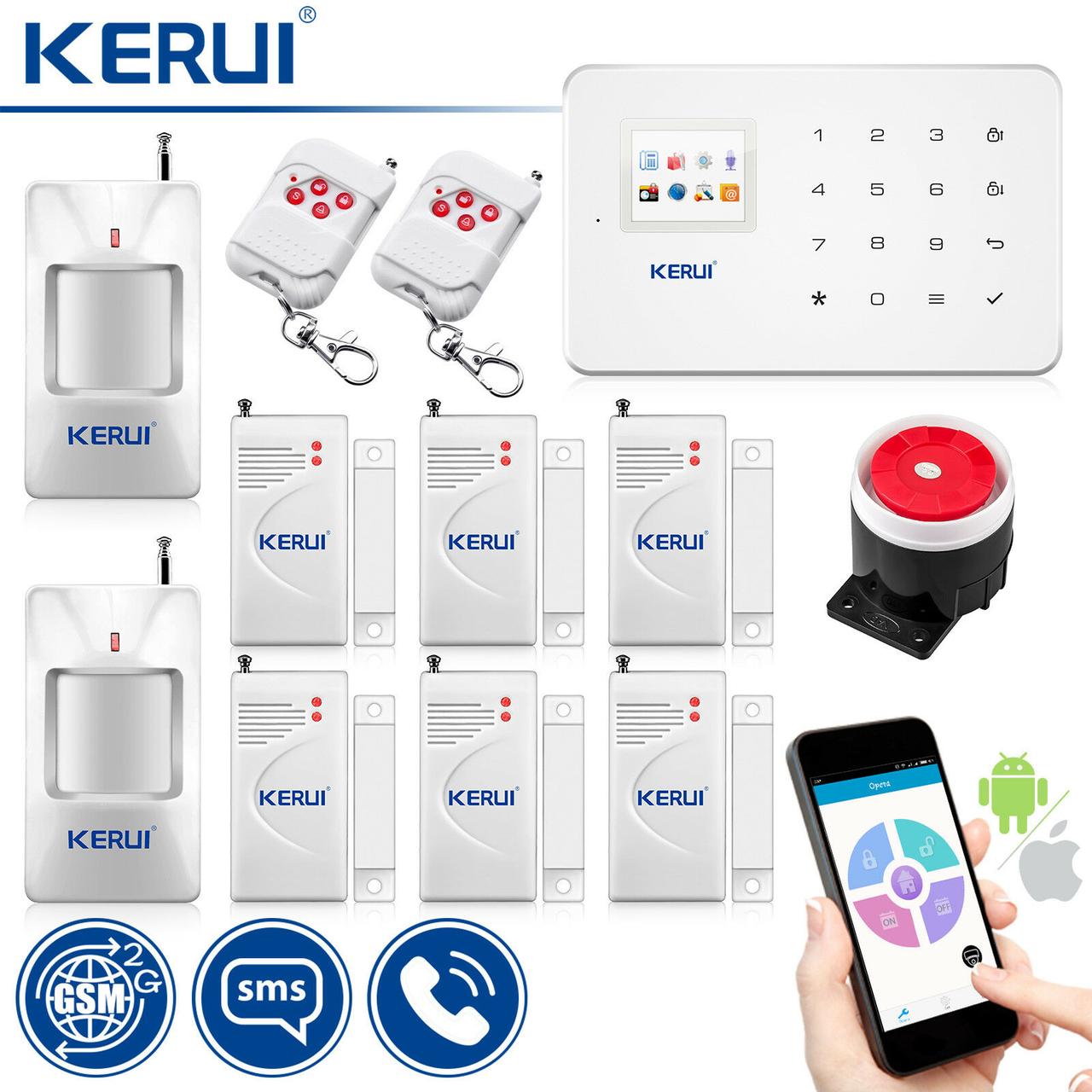 Комплект бездротовий GSM сигналізації Kerui G18 max prof