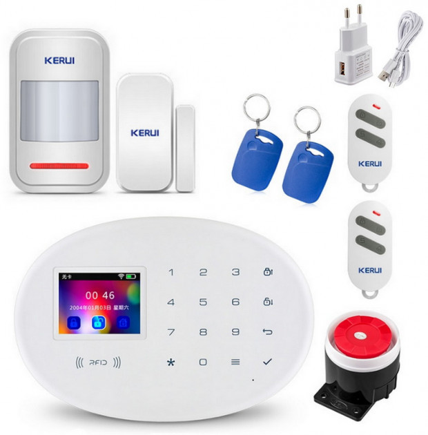Комплект GSM сигналізації Kerui alarm W20 Start з Wi-Fi (HFKK78FD)