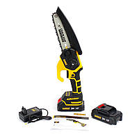 Аккумуляторная мини пила DeWalt DCM170N цепная 24V, 5Аh, шина 15см, АКБ веткорез, мини-пила Деволт