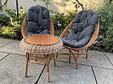 2 крісла Відпочинкові з подушками +стіл Гриб круглий, фото 2