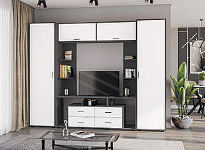 Сучасна стінка під телевізор із шафою та пеналом у вітальню зал 270 см "Юта Д" Київський Стандарт